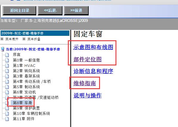 09年别克君越玻璃升降电路图及位置图