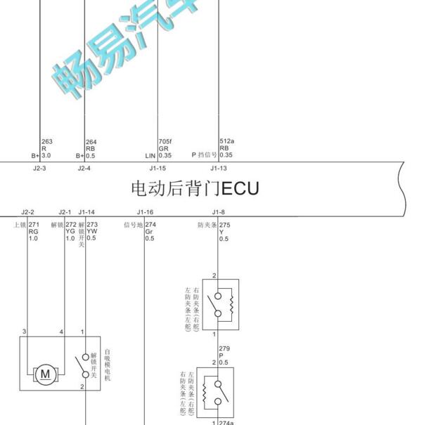 2016年长哈弗H8 尾门电路图