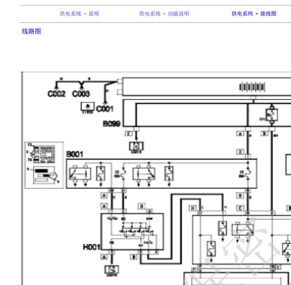 菲亚特博悦保险丝供电电路图
