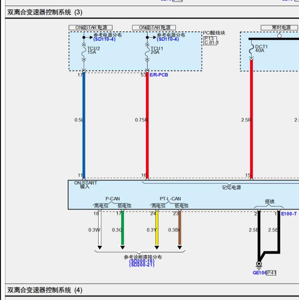 2021年现代途胜变速箱电路图