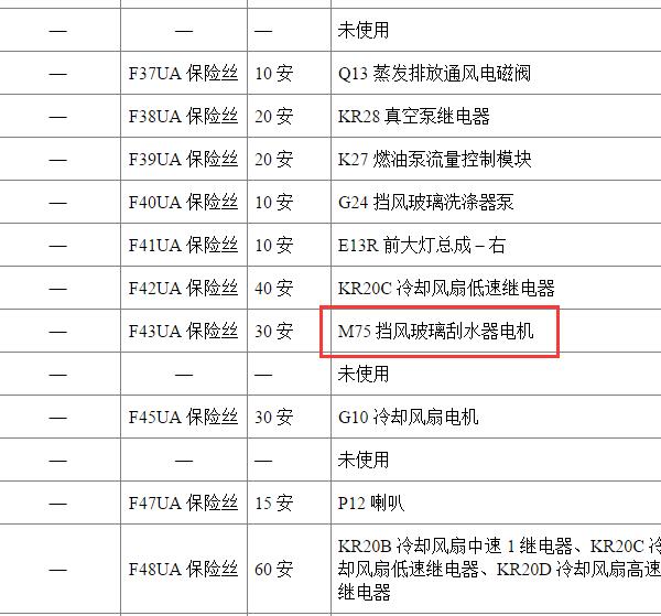 2010年别克英朗雨刮电机继电器