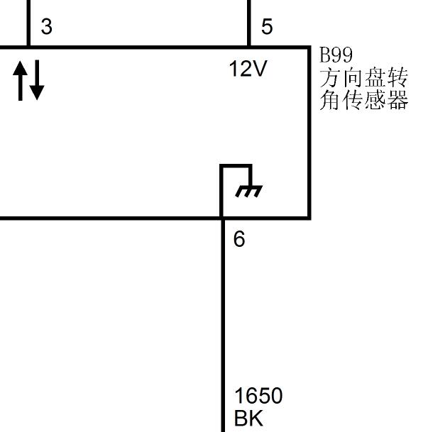 2016年雪佛兰迈锐宝转向角传感器电路图