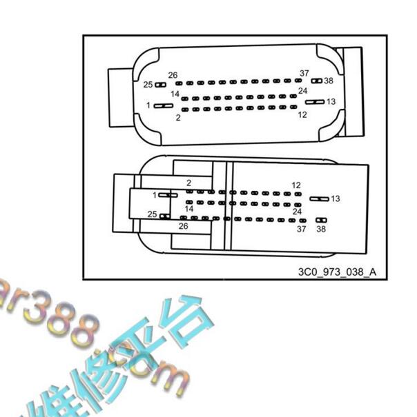 2020年大众波罗ABS 针脚插头编号