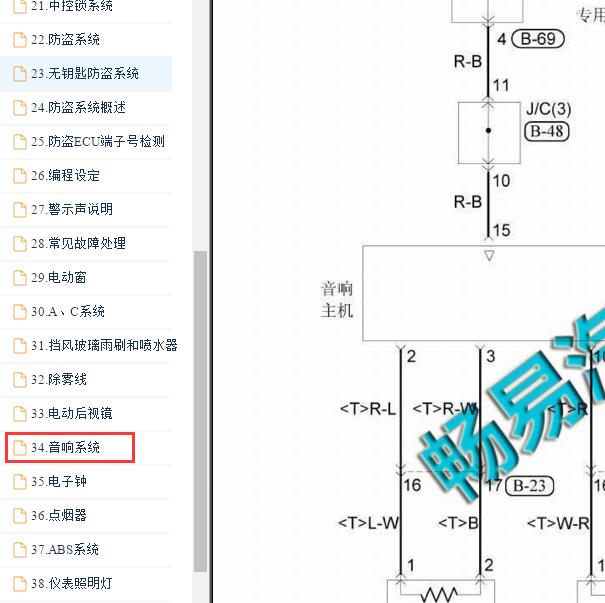 2012-2015年东南菱悦V3 收音机主机电路图.