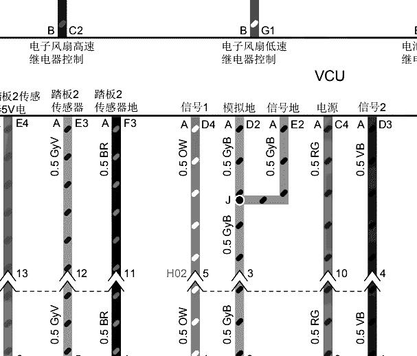 2022年五十铃轻卡EV 整车控制器电路图