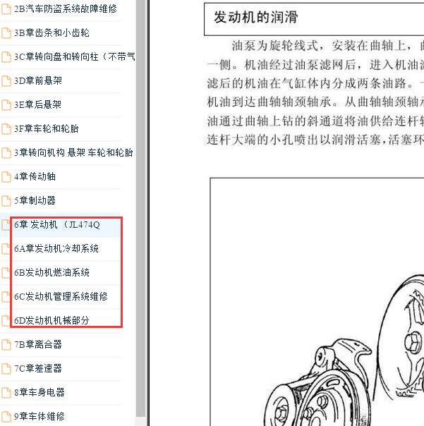 2006年长安之星JL474Q发动机维修手册