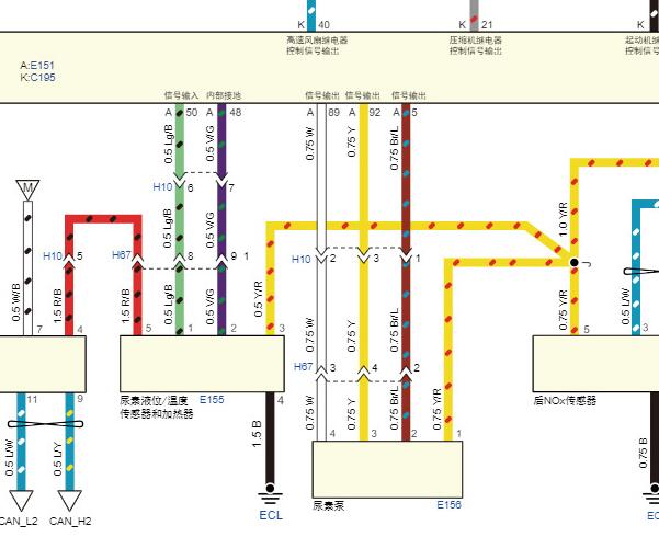 2022年江西五十铃铃拓发动机电路图