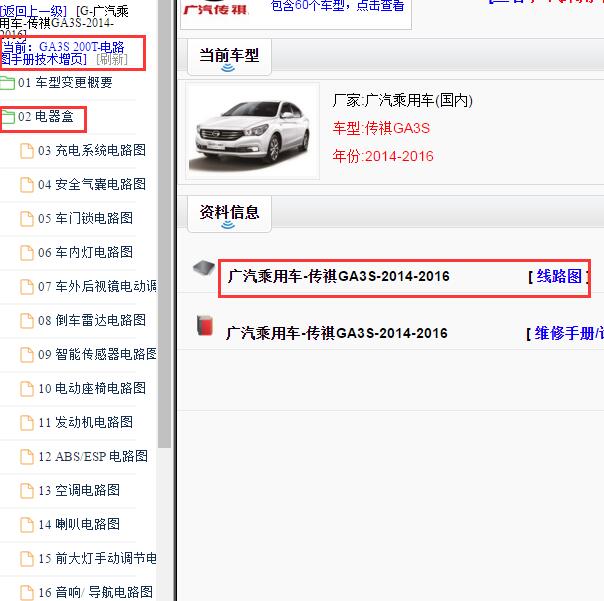 2014-2016年传祺GA3S全车电路图