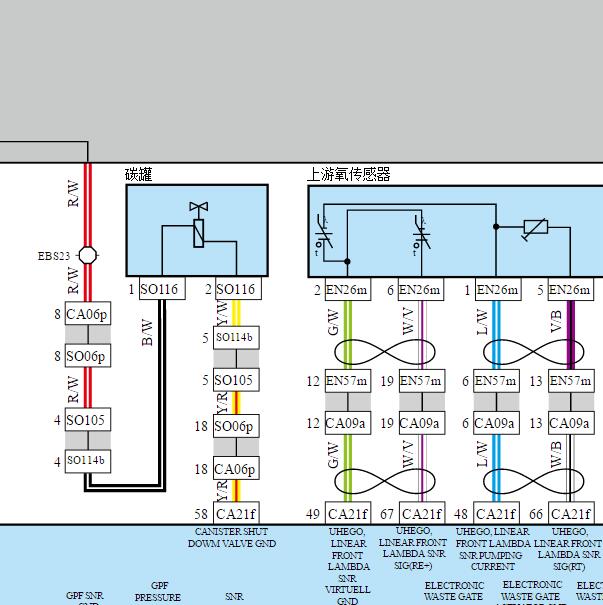 2022年吉利缤瑞发动机蒸发系统碳管通风控制电路图