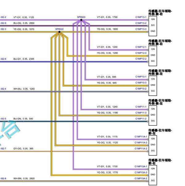 2019年路虎发现5雷达电路图