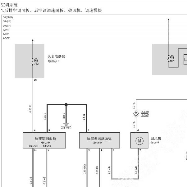 2021年奇瑞捷途X70空调电路图