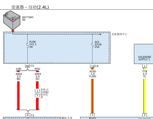 2016年吉普自由光变速箱电路图