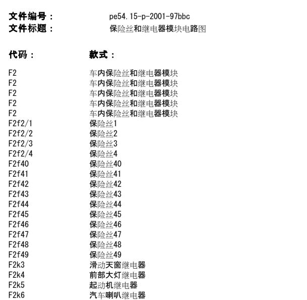 2016年奔驰斯玛特全车供电电路图