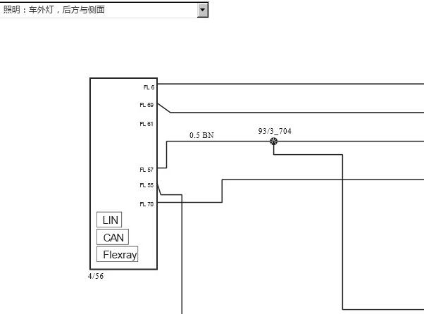2020年沃尔沃S90转向灯电路图