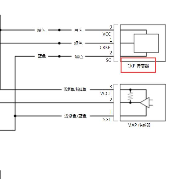 2021年本田享域曲轴位置传感器电路图