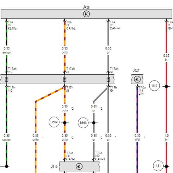 2023年大众朗逸自动车距控制电路图.