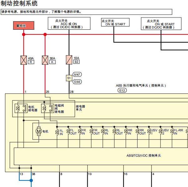 2021年日产天籁ABS网络及无钥匙进入电路图