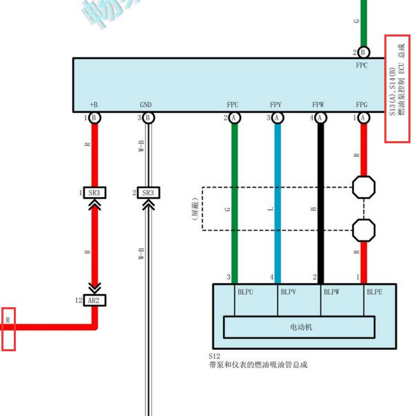 2017-2019年丰田普拉多油泵控制电路图