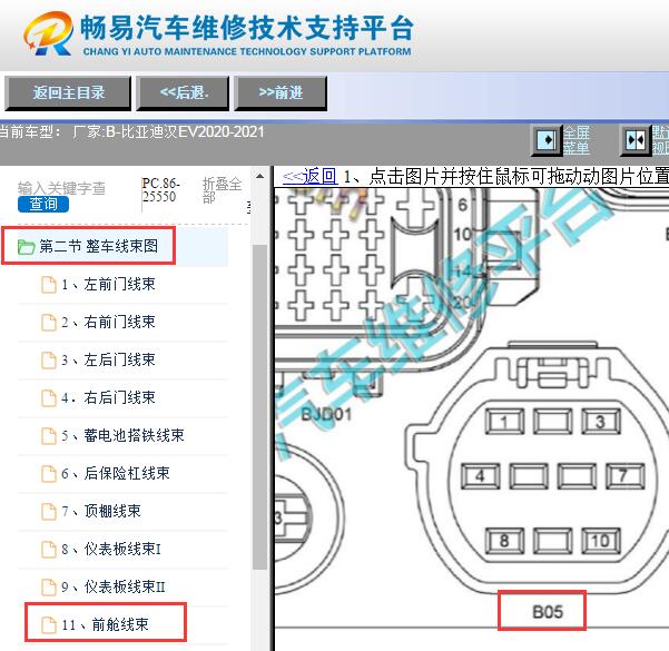 2020-2021年比亚迪汉EV 左前大灯针脚图
