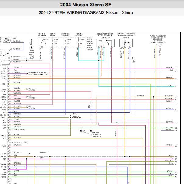 2004年日产帕拉丁3.3.发动机电路图
