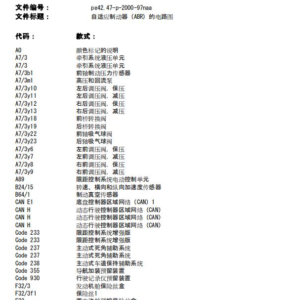 2013年奔驰GL350刹车开关电路图