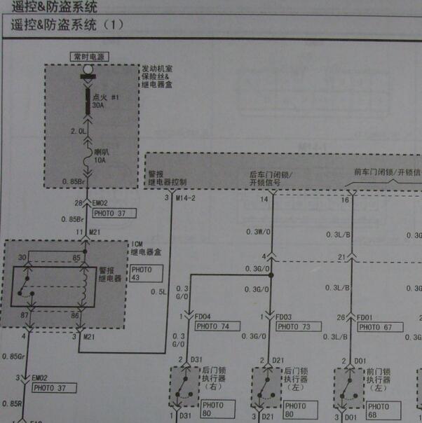 2006年现代雅绅特遥控电路图