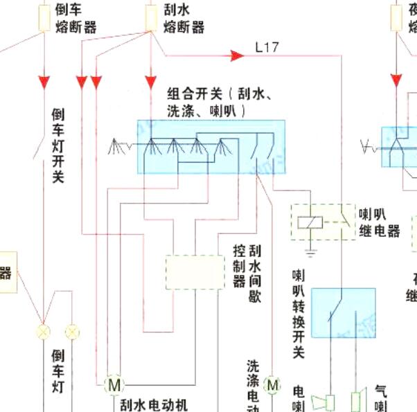 安凯客车雨刮电路图