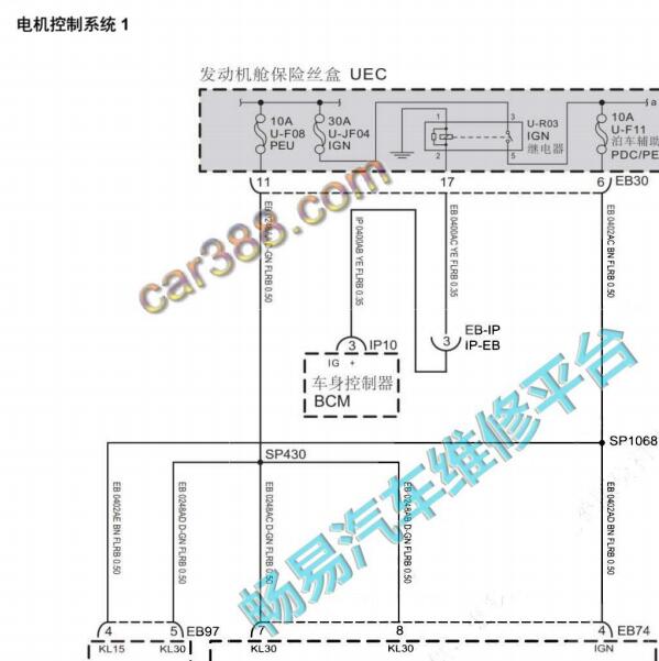 2022年大通EUNIQ 5电机控制器电路图
