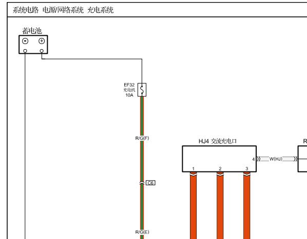 2019年奔腾B30EV 充电和动力电池电路图
