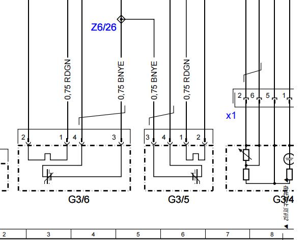 2010年奔驰S400发动机氧传感器电路图