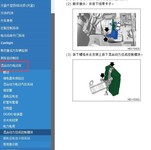 2019年斯巴鲁森林人混和动力资料
