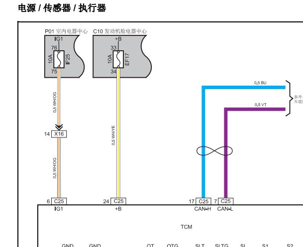 2011年长安CX20变速箱电路图