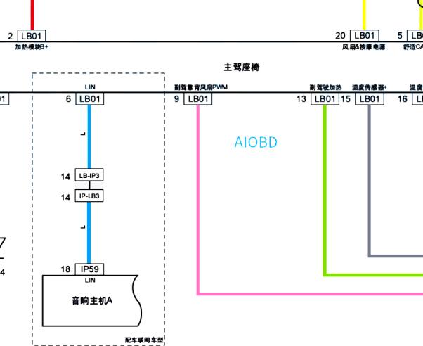 23年东风风行游艇主驾驶座椅模块电路图