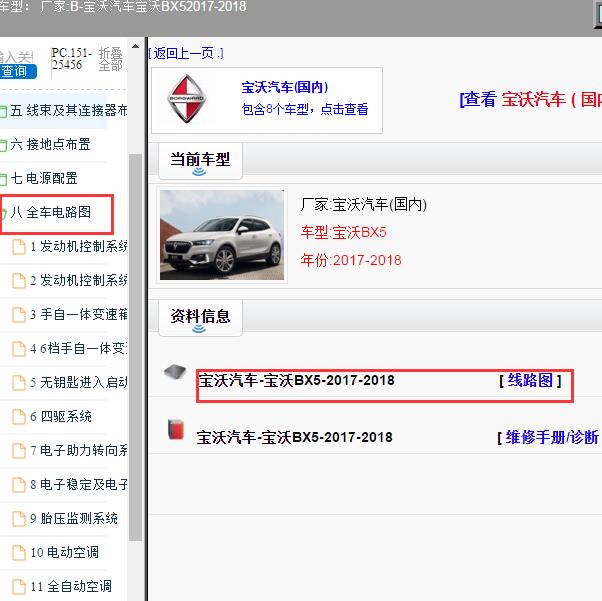 2017-2018年宝沃BX5全车电路图.