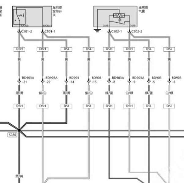 2023年小鹏P7安全气囊电路图