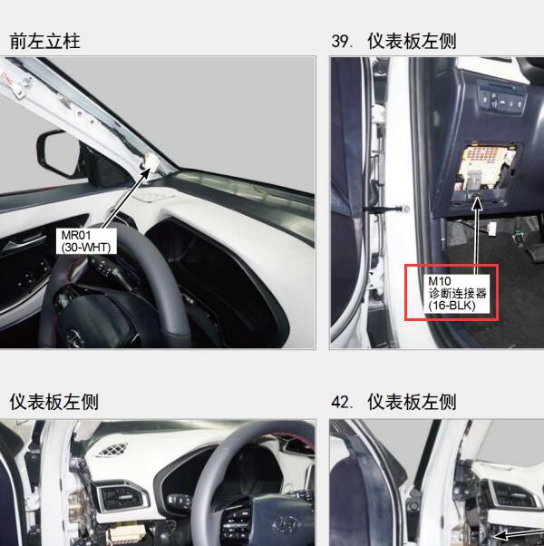 2020年现代IX25诊断连接器位置