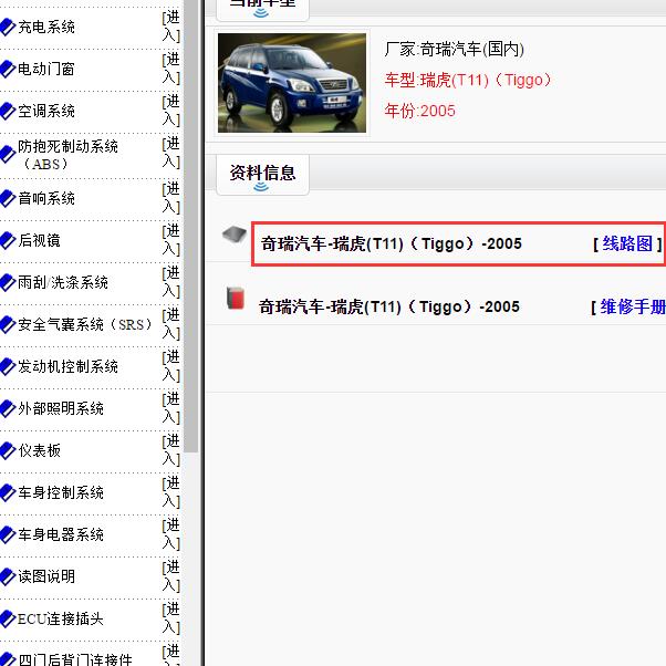 2005年奇瑞瑞虎全车电路图