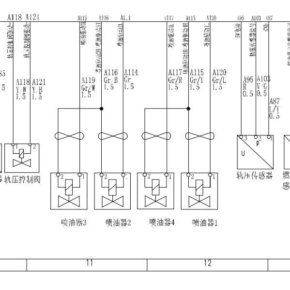 2018年中兴领主喷油电路图
