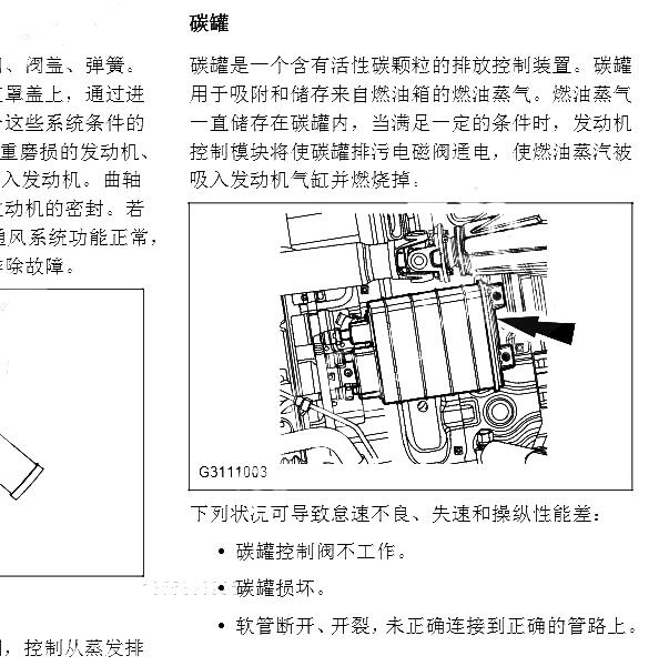 2020年长安睿行M90 LJ481Q6发动机碳罐部件位置