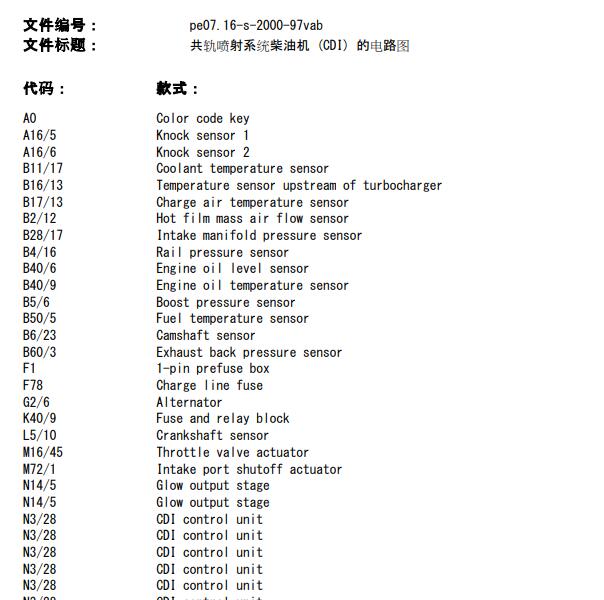 2014年奔驰威霆651940发动机电路图