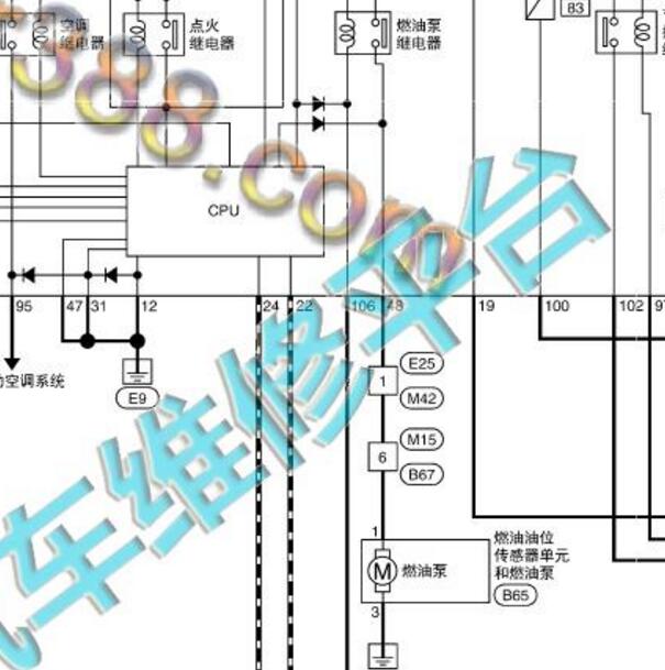 2016年日产逍客发动机油泵电路图