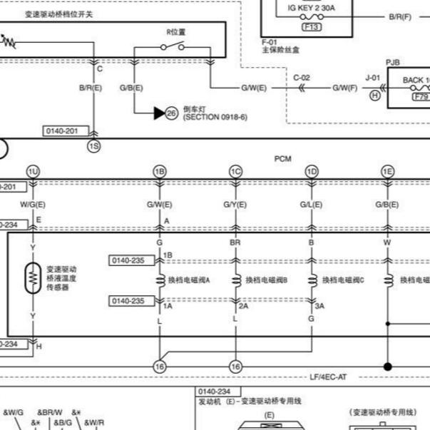 2006-2008年马自达3变速箱电路图.