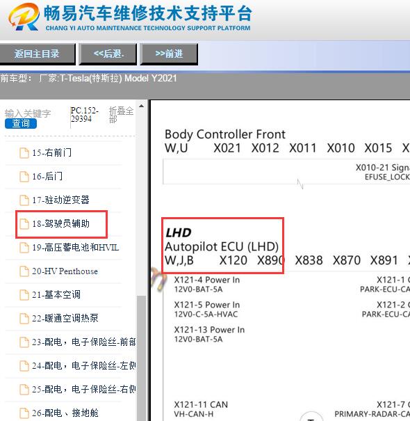2021年特斯拉 Model Y自动驾驶主机电路图
