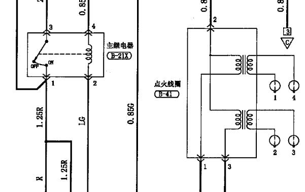 03年三菱帕杰罗点火线圈驱动电路图