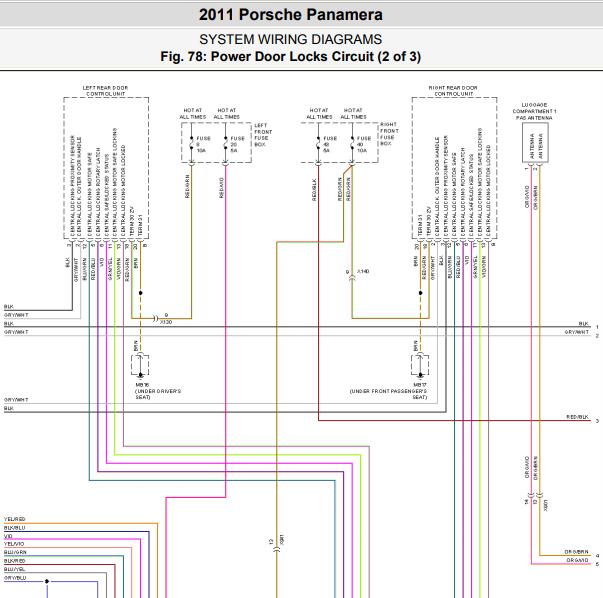 2011年保时捷帕拉梅拉智能天线电路图