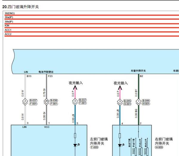 2023年捷途大圣车窗电路图