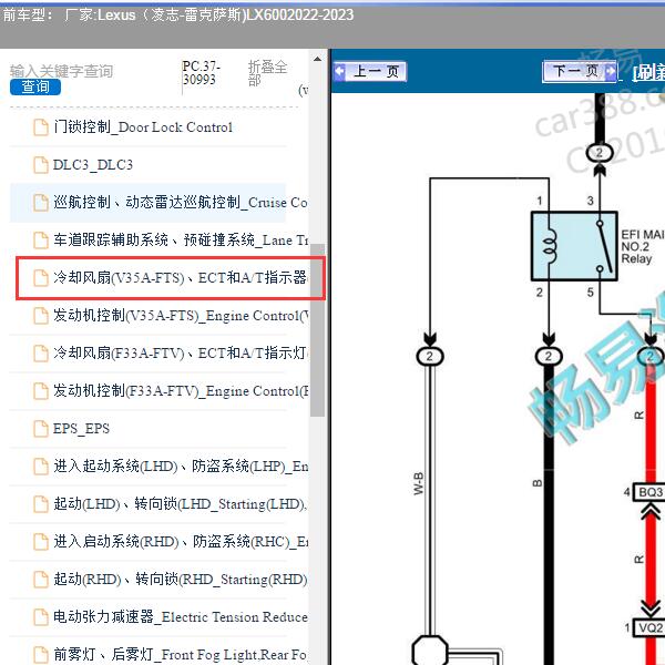 2022-2023年Lexus（凌志-雷克萨斯)-LX600 变速箱电路图