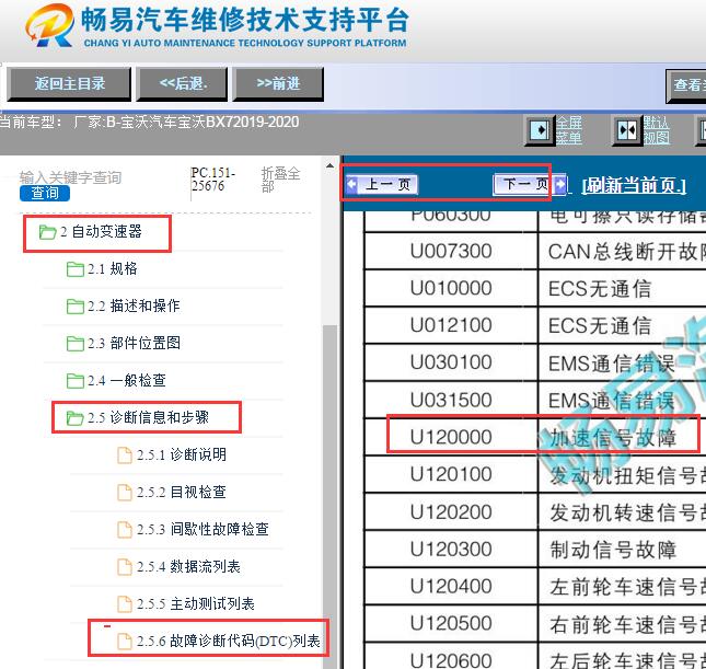 2019-2020年宝沃BX7 U12000故障码资料