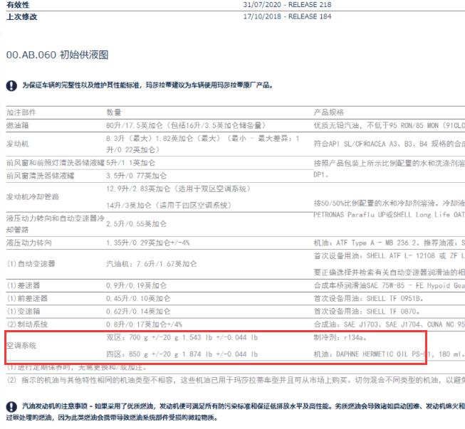 2017年玛莎拉蒂莱万特 控制冷媒加注量