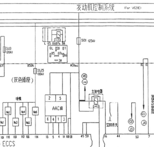 2003年红旗明仕发动机电路图